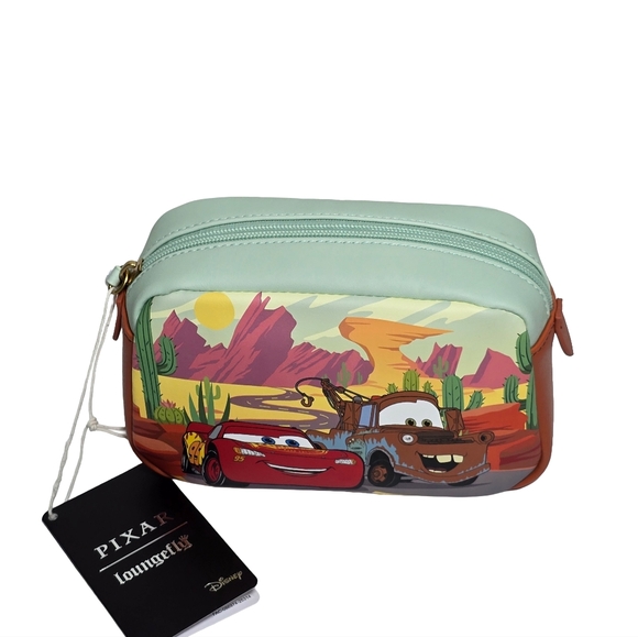 Loungefly Handbags - Loungefly Disney Pixar Cars Lightning McQueen Mater Cosmetic Makeup Bag NWT